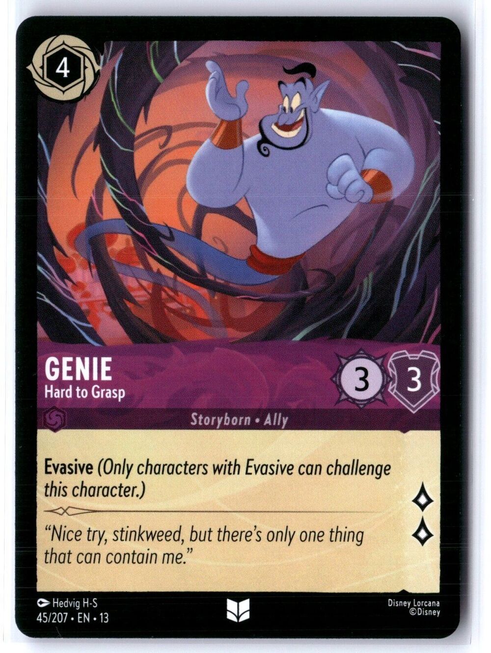 Genie - Hard to Grasp Uncommon Attack of the Vine! 45/207 NM